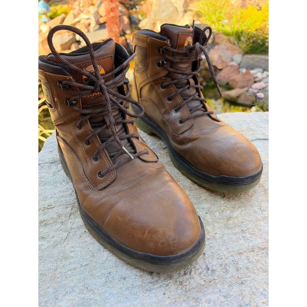 Brahma Mens MNBR22EZ001 Steel Toe Work Boots Brown Size 10.5 ASTM F2413-18